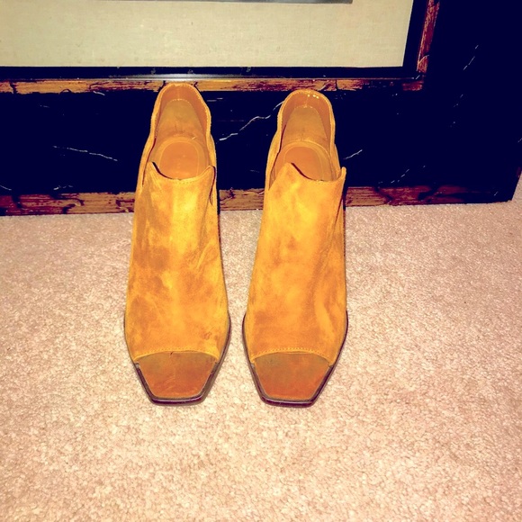 👠Zara Women Brown Suede Open Toe Ankle Boot BF36 - Picture 2 of 3